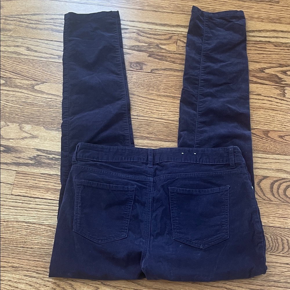 Crown & Ivy Women's Navy Slim Corduroys Pants Size 4 - Picture 6 of 9